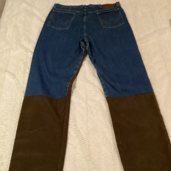 Wrangler Pro Gear Upland Canvas Brush Hunting Pants Denim Blue Jeans Men 38X34 - Picture 8 of 10